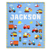 Construction Truck Car Toddler Blanket for Boys Girls